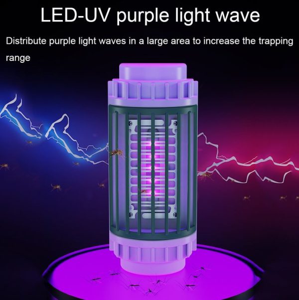 LED-UV Purple Light Wave Electric Shock Mosquito Killer Lamp Mini Plug-In Mosquito Repellent, CN Plug (Green) - Image 6
