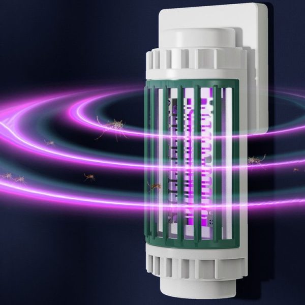 LED-UV Purple Light Wave Electric Shock Mosquito Killer Lamp Mini Plug-In Mosquito Repellent, CN Plug (Green) - Image 9