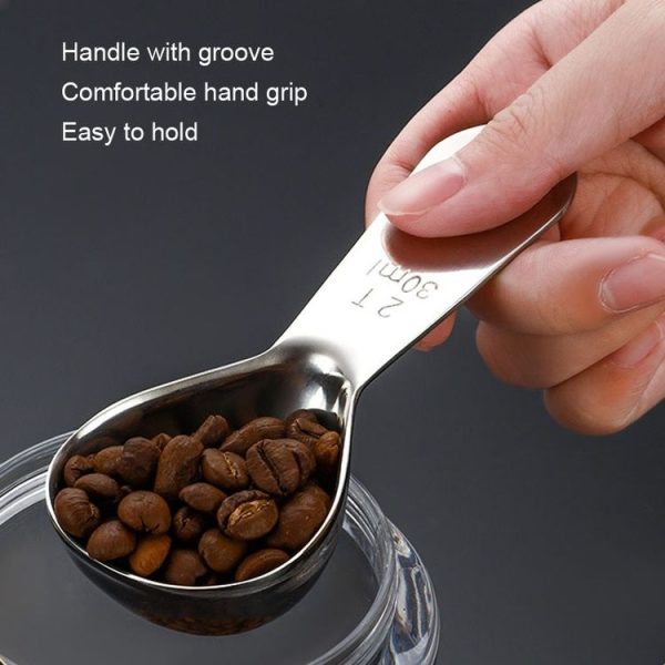 30ml 304 Stainless Steel Thickened Coffee Spoon With Scale Measuring Bean Spoon, Color: Gold - Image 8