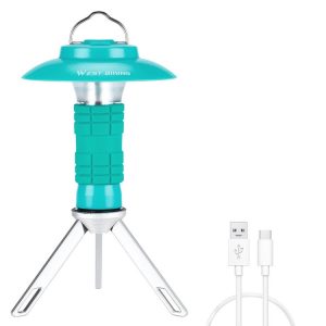 WEST BIKING Outdoor Lighthouse Camping Light LED Portable Magnetic Emergency Flashlight (Lake Blue)