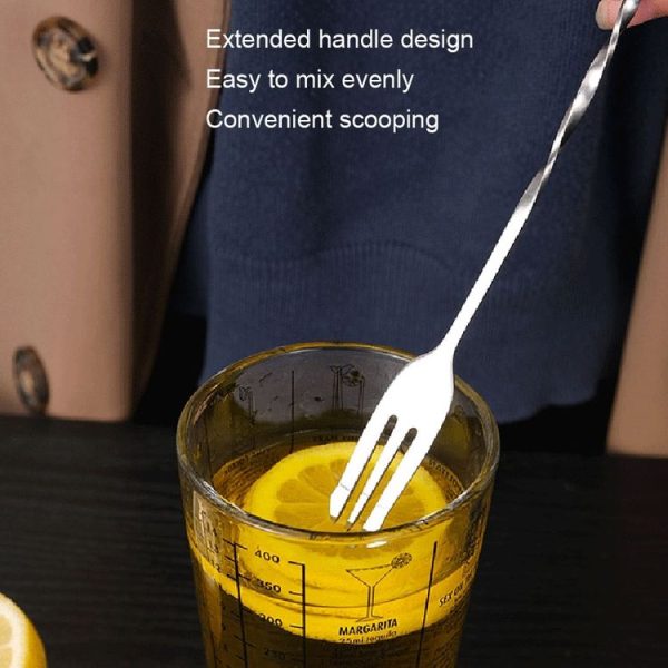 Small 410 Stainless Steel Double Head Spoon Thread Cocktail Mixing Spoon, Color: Stainless Steel Color - Image 6