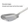 Small 304 Stainless Steel Spoon Glossy Thickened Flat Head Flat Bottom Serving Spoon, Color: Stainless Steel Color - Image 4