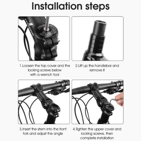 WEST BIKING Mountain Bike Adjustable Handlebar Angle Riser Handlebar Lift Accessories 25.4x100mm - Image 10