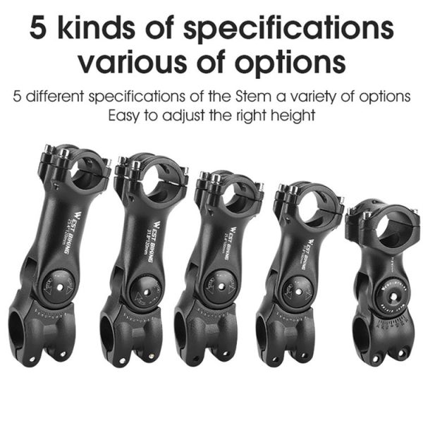 WEST BIKING Mountain Bike Adjustable Handlebar Angle Riser Handlebar Lift Accessories 25.4x100mm - Image 3