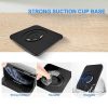 Car Mobile Phone Holder Carbon Fiber Pattern Silicone Dashboard Holder (Black) - Image 5