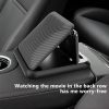 Car Mobile Phone Holder Carbon Fiber Pattern Silicone Dashboard Holder (Black) - Image 8