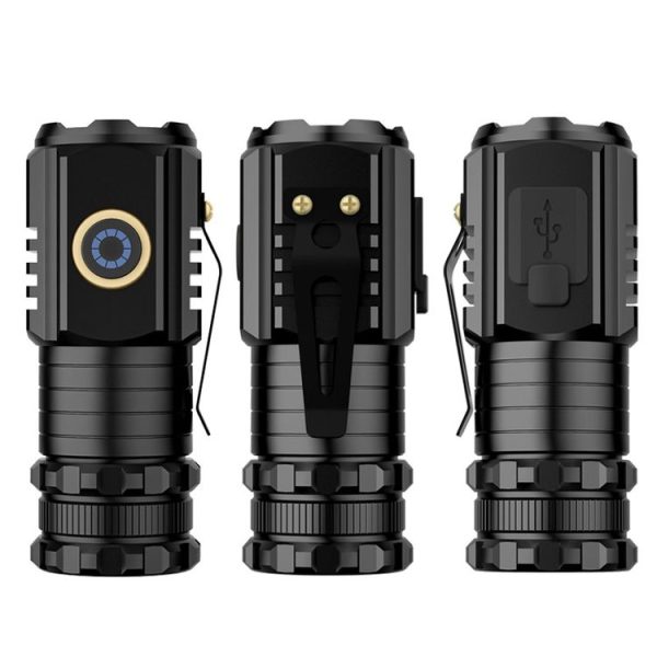 3 LED Mini Flashlight Rechargeable Waterproof 2000LM Super Bright Torch, Spec: Tail Magnet - Image 3