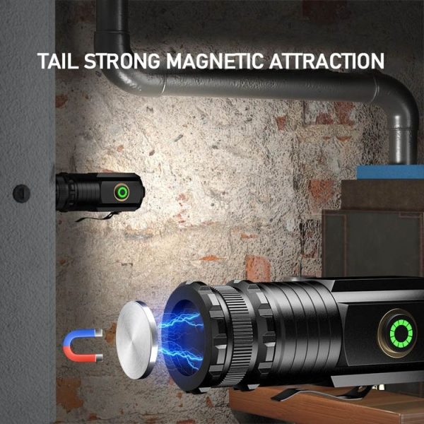 3 LED Mini Flashlight Rechargeable Waterproof 2000LM Super Bright Torch, Spec: Tail Magnet - Image 6
