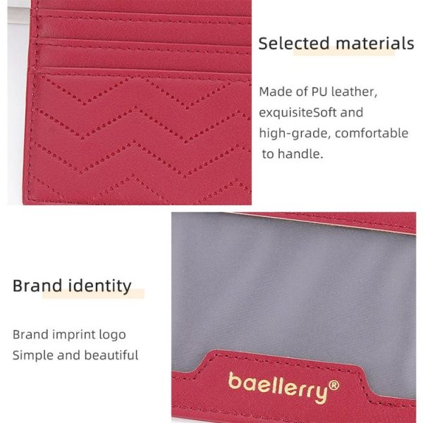 Baellerry Light and Thin Card Bag ID Card Holder Multifunctional Coin Purse (Yellow Green) - Image 5