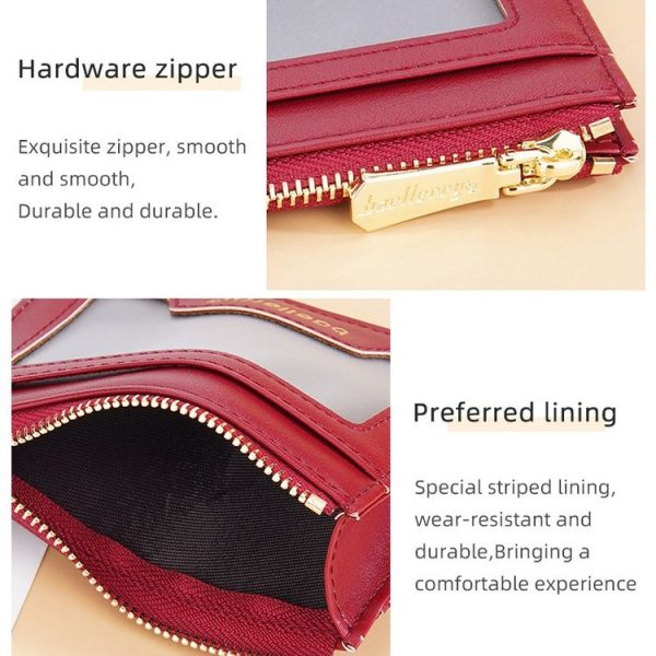 Baellerry Light and Thin Card Bag ID Card Holder Multifunctional Coin Purse (Yellow Green) - Image 6