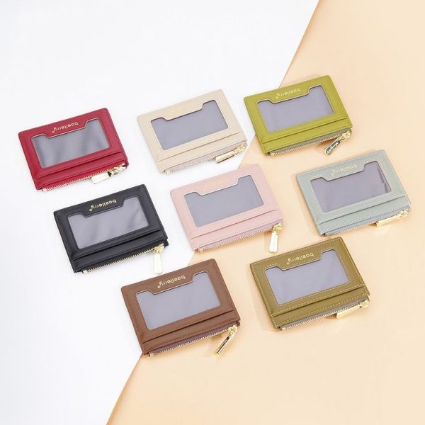 Baellerry Light and Thin Card Bag ID Card Holder Multifunctional Coin Purse (Yellow Green) - Image 8