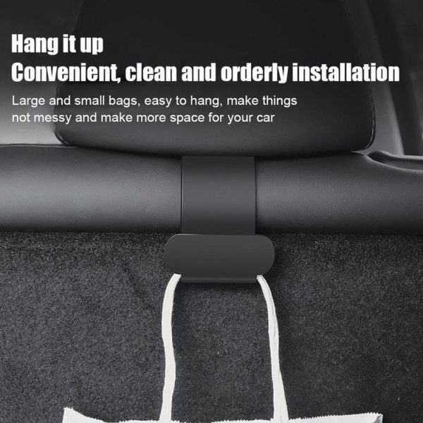 Tesla Model Y 1pair Rear Trunk Hook Bag Umbrella Hanger - Image 6