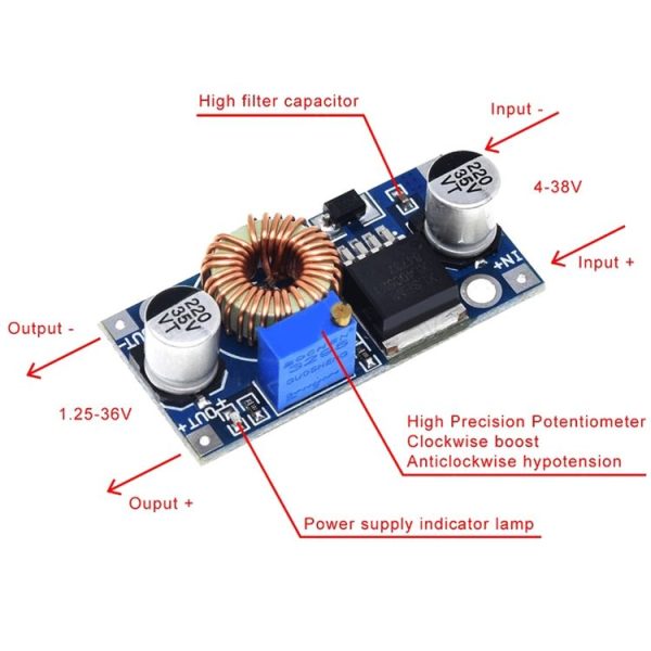 XL4005 DC-DC Adjustable Buck Power Module 5-32V High Power - Image 4