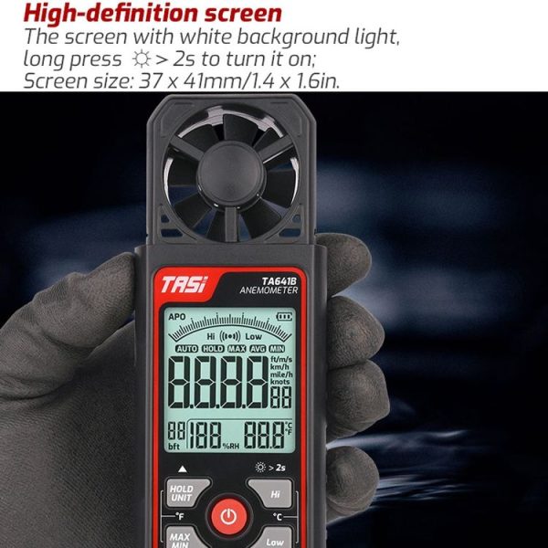 TASI TA641A High Precision Wind Speed Instrument Wind Volume Tester Handheld Wind Speed Meter - Image 6