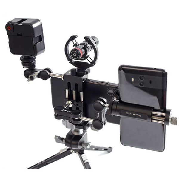 XILETU XJ-8 Aluminum Alloy Camera Head Tripod Mobile Phone Clip (Red) - Image 11