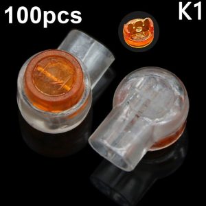 K1 100pcs / Pack Network Cable Telephone Line Connector Moisture-Proof Waterproof Wiring Terminals