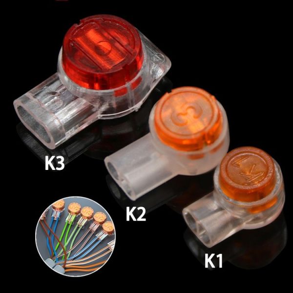 K1 100pcs / Pack Network Cable Telephone Line Connector Moisture-Proof Waterproof Wiring Terminals - Image 2