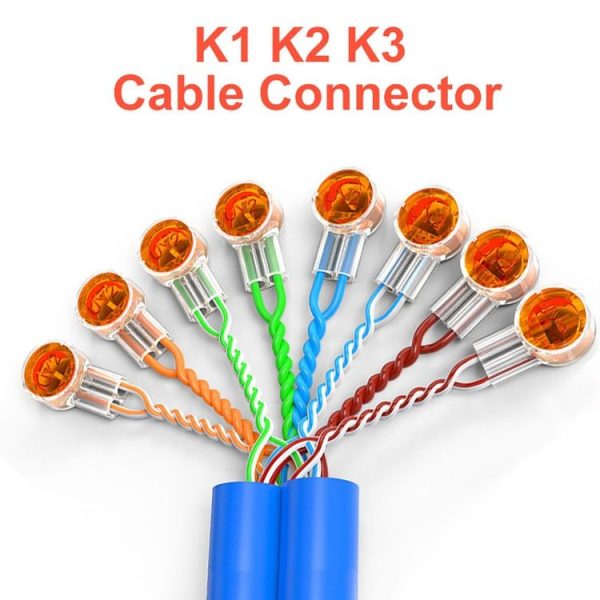 K1 100pcs / Pack Network Cable Telephone Line Connector Moisture-Proof Waterproof Wiring Terminals - Image 7