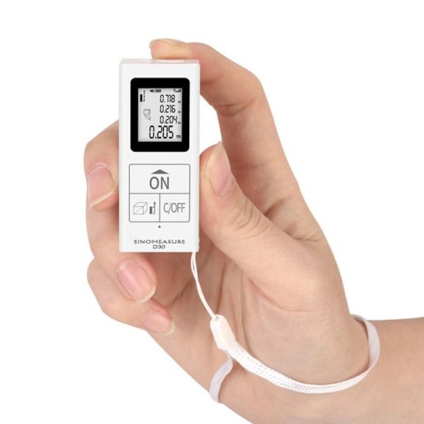 30m Mini Handheld Rechargeable Infrared Electronic Range Finder (White)