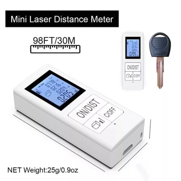 30m Mini Handheld Rechargeable Infrared Electronic Range Finder (White) - Image 5