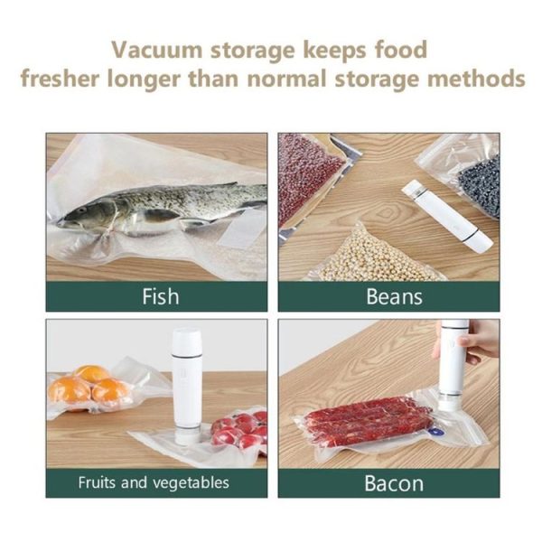 Handheld Vacuum Machine Rechargeable Food Preservation Compression Storage Machine (Black) - Image 8
