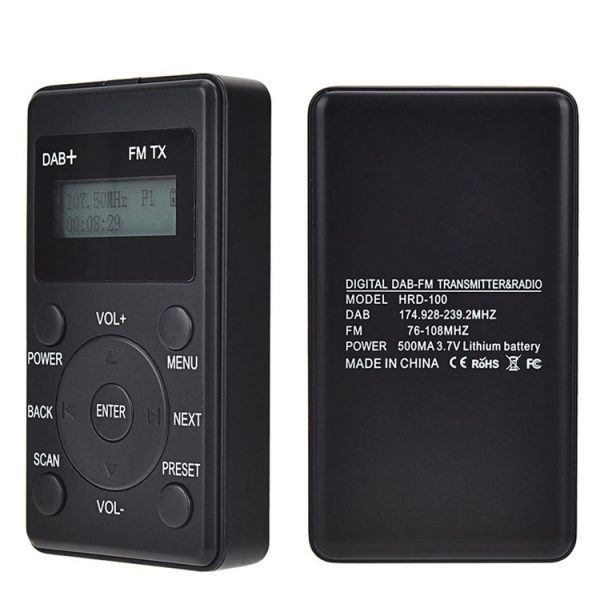 HanRongda HRD-100 Portable Digital Display DAB+ / DAB / FM Radio (Black) - Image 3