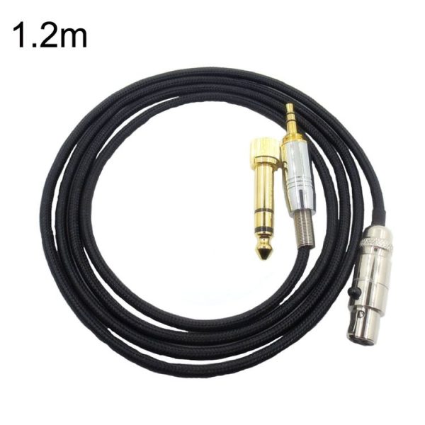 1.2m For K240 / K141 / K271 / K702 / Q701 / K712 Headphone Cable Mini Cartoon Head Upgrade Line (Black)
