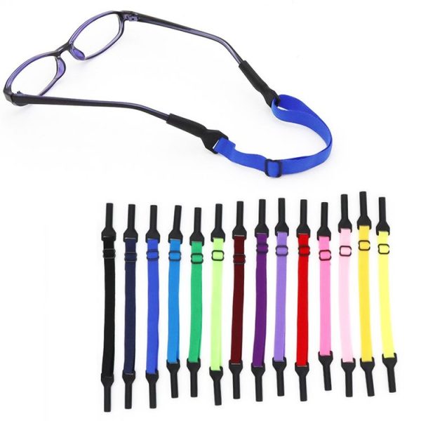 10pcs Short Style Glasses Non-Slip Rope Adjustable Elastic Sports Legs Anti-Drop Fixed Strap (Black) - Image 2