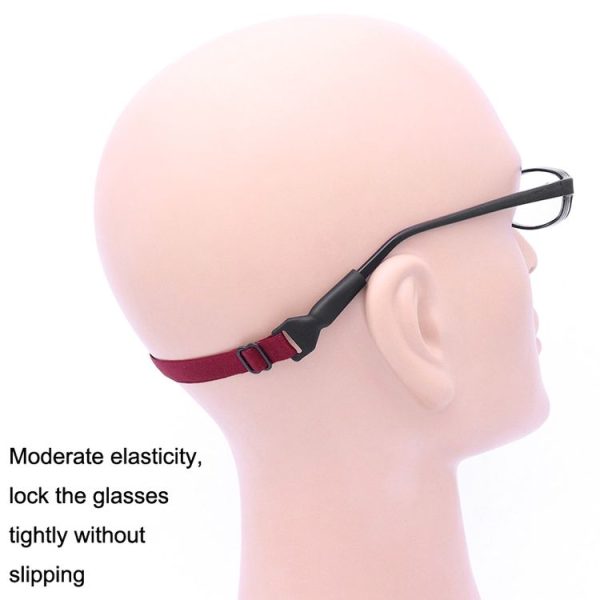 10pcs Short Style Glasses Non-Slip Rope Adjustable Elastic Sports Legs Anti-Drop Fixed Strap (Black) - Image 6