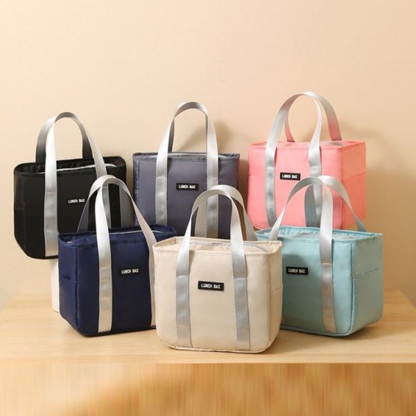 Portable Insulation Bag Waterproof Small Meal Bag Aluminum Foil Thickened Lunch Bag (Grey) - Image 2