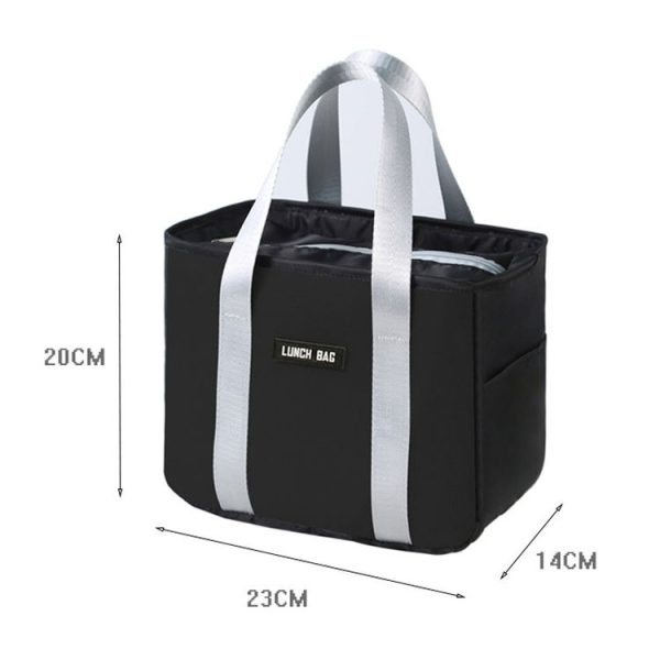 Portable Insulation Bag Waterproof Small Meal Bag Aluminum Foil Thickened Lunch Bag (Grey) - Image 3