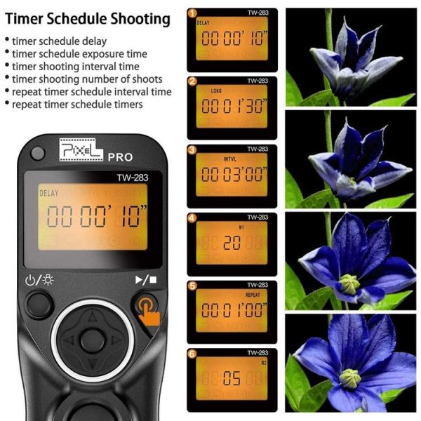 Canon E3 Pixel TW283 Shutter Wireless Delay Remote Control SLR Shutter Flasher - Image 8