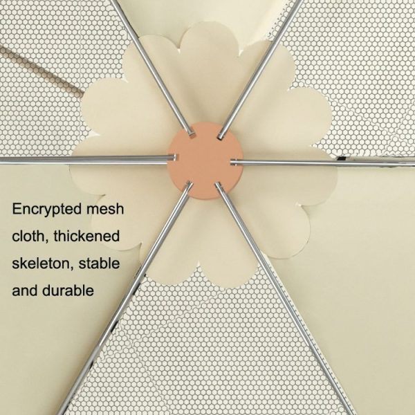 Table Cover Folding Food Cover Household Anti-fly Dust-proof Vegetable Umbrella 70cm Grid Cooking Smoke - Image 5