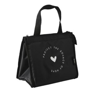 Horizontal Version Thick Waterproof Insulation Bag Oxford Cloth Lunch Bag Tote Bag (Love)