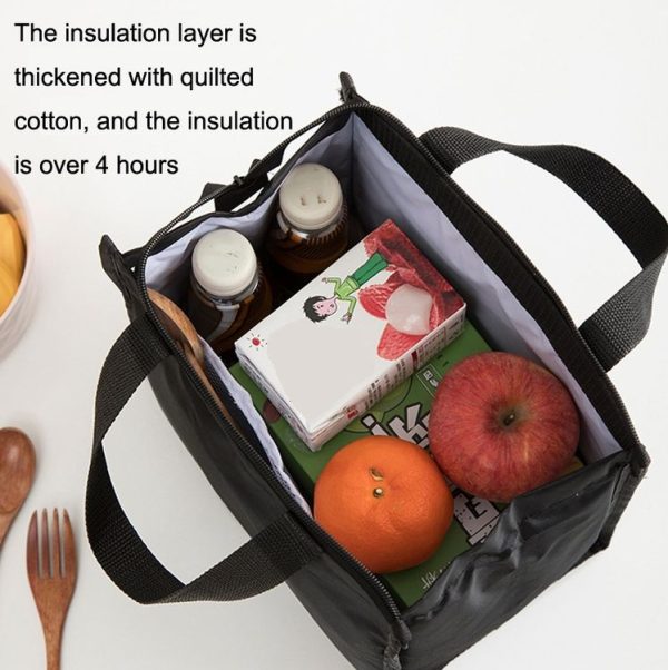 Horizontal Version Thick Waterproof Insulation Bag Oxford Cloth Lunch Bag Tote Bag (Love) - Image 6