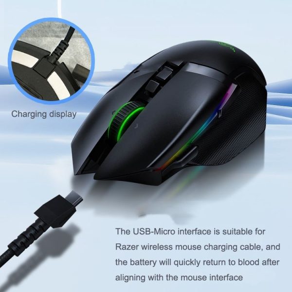 Razer / Naga Viper Pro / Viper V2 Professional Wireless Mouse Charging Cable (White) - Image 8