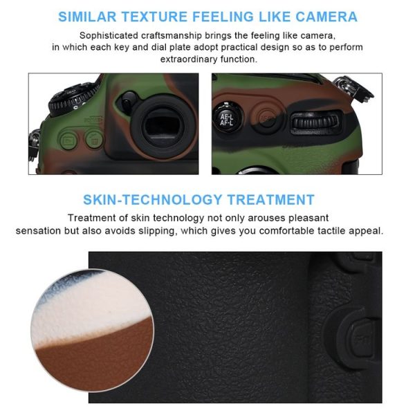 Pixel P001 For Nikon D800 / D800E Camera Silicone Protector Case (Jungle Camouflage) - Image 5