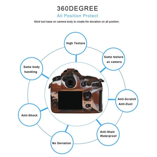Pixel P001 For Nikon D800 / D800E Camera Silicone Protector Case (Jungle Camouflage) - Image 6