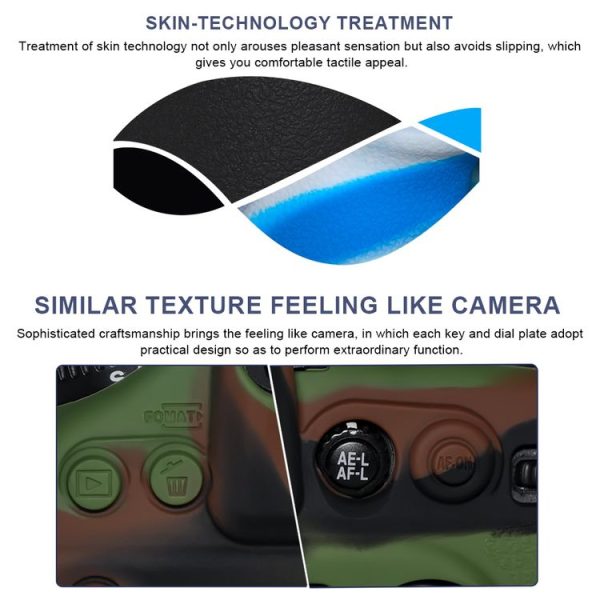 Pixel P001 For Nikon D750 Camera Silicone Protector Case (Desert Camouflage) - Image 9