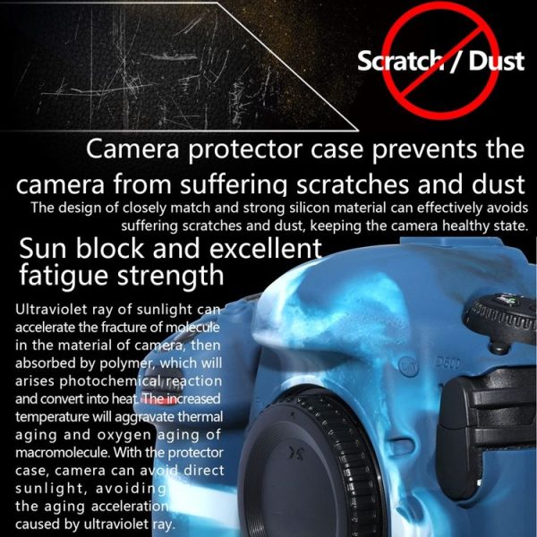 Pixel P001 For Nikon D500 Camera Silicone Protector Case (Desert Camouflage) - Image 10