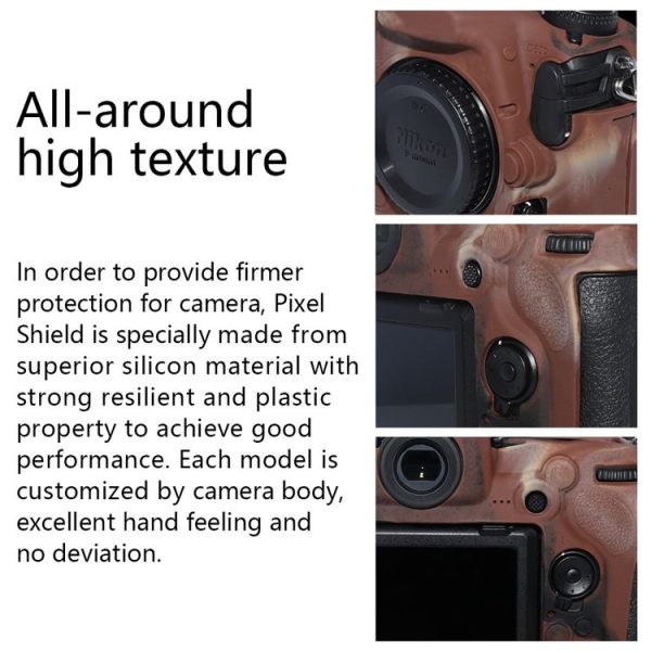 Pixel P001 For Nikon D500 Camera Silicone Protector Case (Desert Camouflage) - Image 7