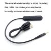 BOSE QC25 / OE2 / QC35 / AKG / Y50 / Y40 Headphones Bluetooth Cable (Black) - Image 4
