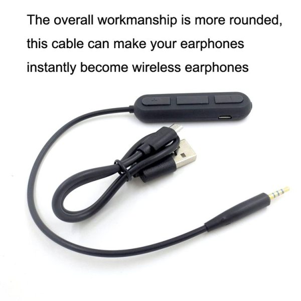 BOSE QC25 / OE2 / QC35 / AKG / Y50 / Y40 Headphones Bluetooth Cable (Black) - Image 4