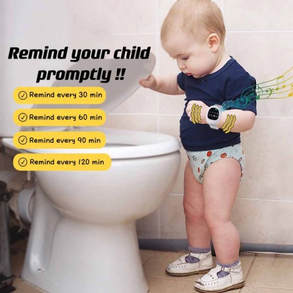Wireless Timing Bedwetting Alarm Potty Training Watch For Elderly and Kids (White) - Image 4