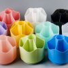 Office Desk Simple Large Capacity Pen Holder Cosmetics Storage Box, Style: Rotatable (Color Random Delivery) - Image 2
