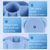 Office Desk Simple Large Capacity Pen Holder Cosmetics Storage Box, Style: Rotatable (Color Random Delivery) - Image 5