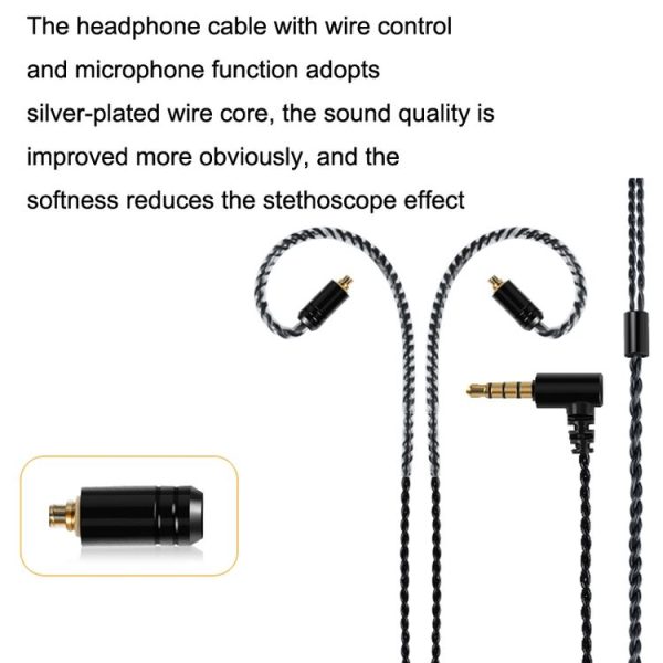 MMCX Interface Headphone Cable With Microphone Upgrade Cable - Image 5