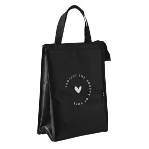 Vertical Version Thick Waterproof Insulation Bag Oxford Cloth Lunch Bag Tote Bag (Love)