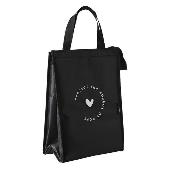 Vertical Version Thick Waterproof Insulation Bag Oxford Cloth Lunch Bag Tote Bag (Love)