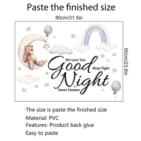 2pcs / set 25x70cm Cartoon Wall Stickers Kids Room Background Decoration Stickers (ZSZ2851-W) - Image 2